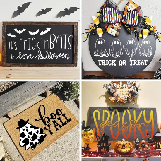 Large Halloween Door Mats Stencils {3}