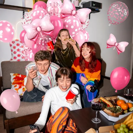 Pink Bow Balloons (Bow Pink) {5}