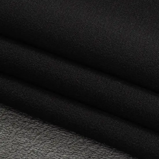 1 Yard Premium Black Silk Georgette Lightweight Fabric for Evening Wear 53 Inch Width {4}