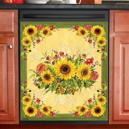 Collections Etc Sunflower Blossom Design Dishwasher Magnet {1}