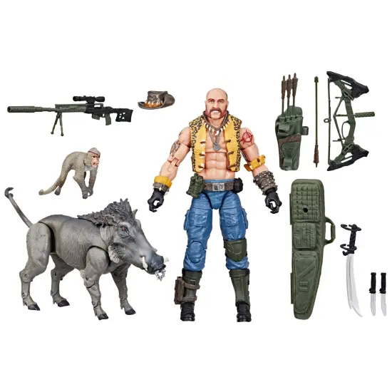 G.I. Joe Classified Series #125, Dreadnok Gnawgahyde and Pets Porkbelly & Yobbo, Collectible 6-Inch Action Figure with 16 Accessories {1}
