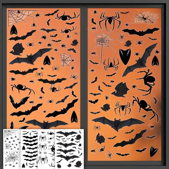 4 Sheets Halloween Window Clings {1}