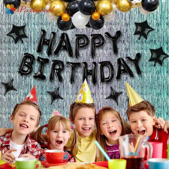 Black Premium Mylar Foil Letter Number(black) {4}