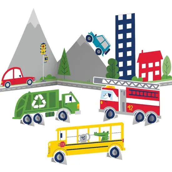 Transportation Time Centerpiece w/ Cutouts {1}