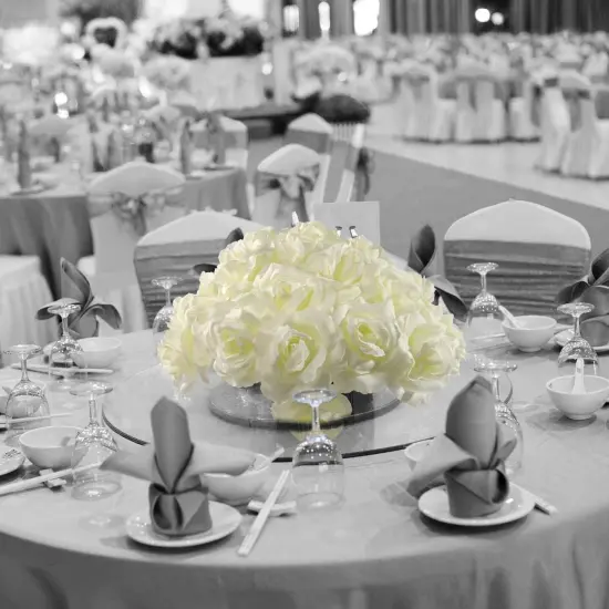 Cream White Silk Rose Picks: Set of 100, 8" Stems, 3" Wide, Floral Home by Artificial Flowers {6}