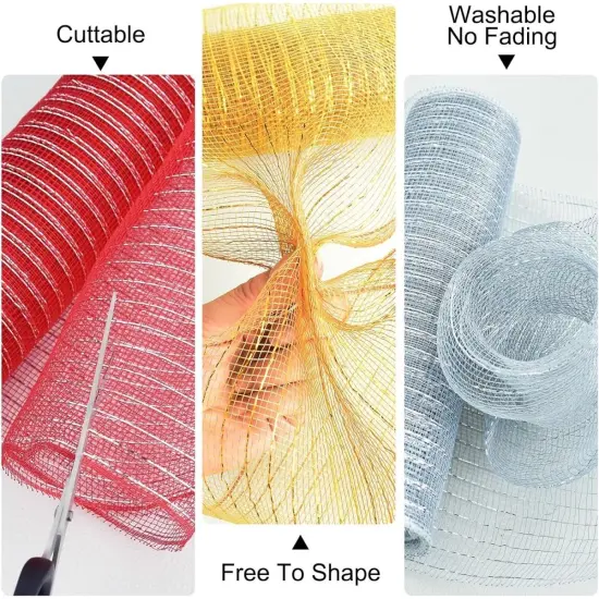 10.25" Faux Jute Check Mesh Ribbon: Black & White (10 Yards) {3}