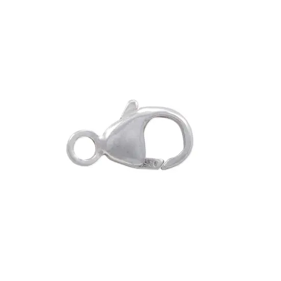 JewelrySupply Lobster Clasp w/Soldered Closed Ring 9x5mm 925 Sterling Silver {1}