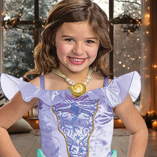 Ariel Prestige Kids Costume Small with Light Up Dress and Sound Necklace {2}