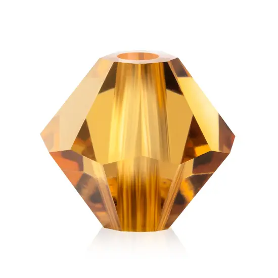 Preciosa 6mm Czech Crystals Bicone Rondelle Beads, 36pcs Light Colorado Topaz {1}