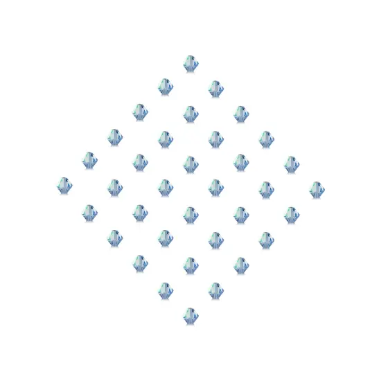 Preciosa 6mm Czech Crystals Bicone Rondelle Beads, 36pcs Light Sapphire AB {5}