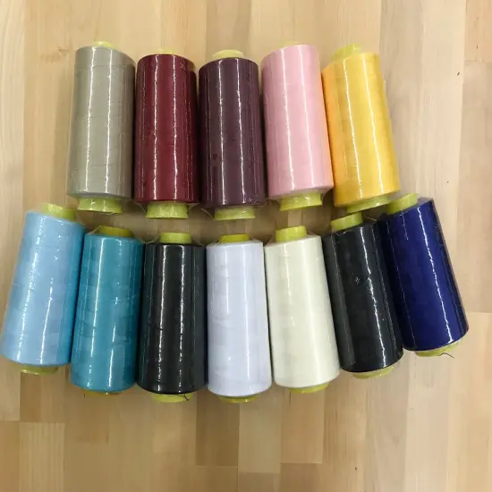 Dark Red Polyester Thread Cone 4000 Yards Strong Spun Sewing Thread for Machine & Hand Use {2}