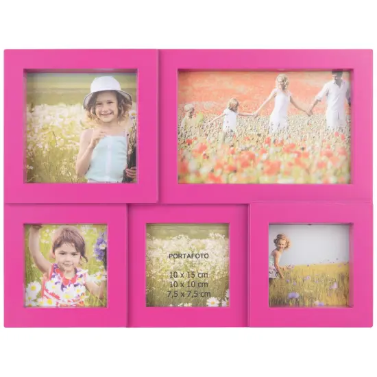 Northlight Multi-Sized Puzzled Picture Collage Wall Frame- 11.75" - Pink {3}