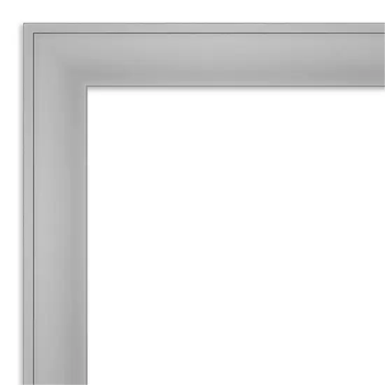 Amanti Art Mirror Makeover Bathroom Mirror Frame Border Kit -Fully Assembled Peel and Stick Frame - Mirror NOT Included - Flair Trim Flair Nickel {6}