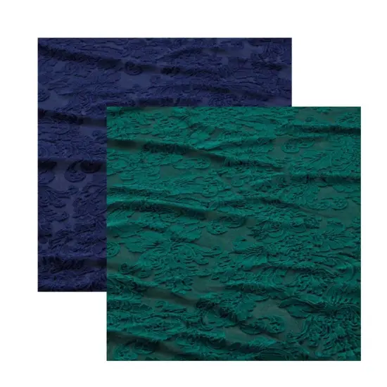 Versailles Burn Out Stretch Velvet Fabric Navy {5}