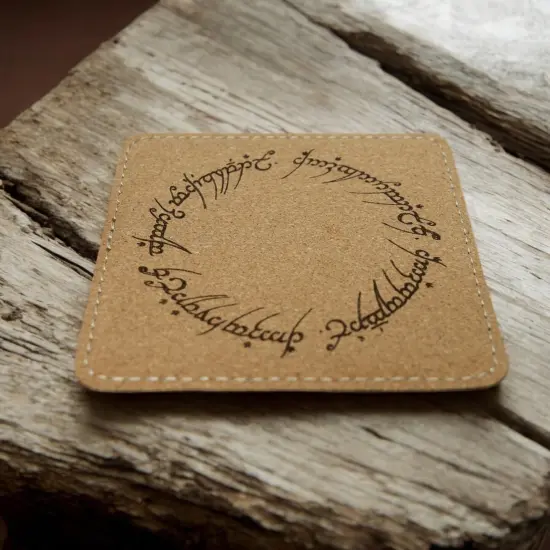 Coaster - The One - SET OF 2 - Leather or Stitched Cork Dark Brown/Black {5}