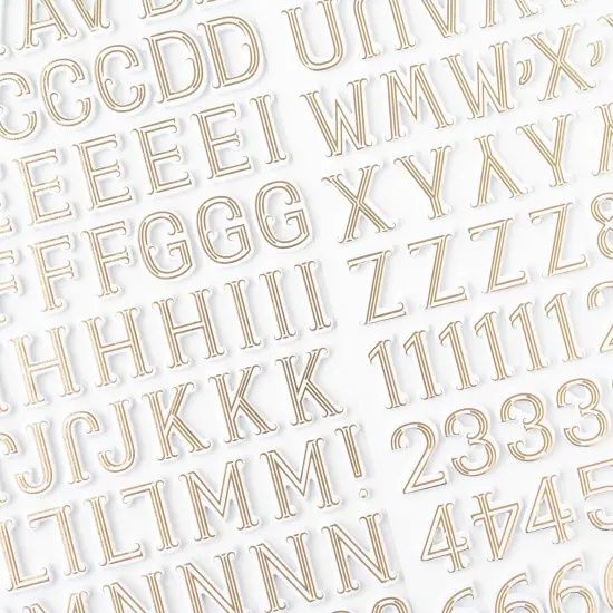 Pink Paislee Joyful Notes Thickers Stickers 182/Pkg-Gold Foil Alpha {4}