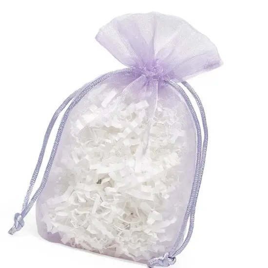 Flat Bottom Organza Bags 3 1/2 '' X 1 '' X 5 1/2 ''for Perfect Gift Wrapping Lavender {3}