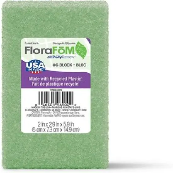 FloraCraft FloraFōM Block 2 Inch x 2.9 Inch x 5.9 Inch Green {1}