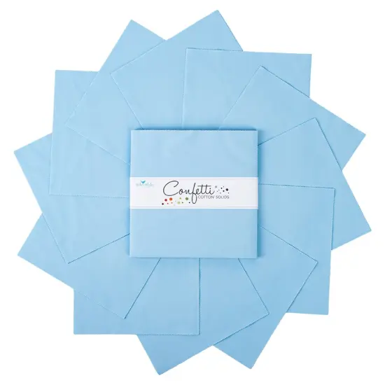 Confetti Cotton 10" Square Pack (Layer Cake / 10" Stacker) in Boy Blue byfor Riley Blake (10-120-BOYBLUE-42) {3}