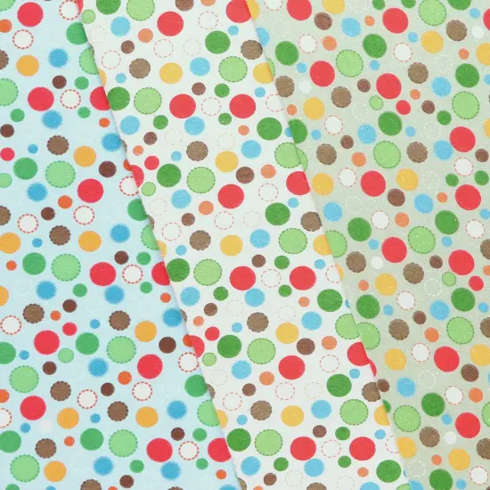 Mook Fabrics Multi Circle Flannel Fabric [43 in. Wide] - By The Yard Blue {4}