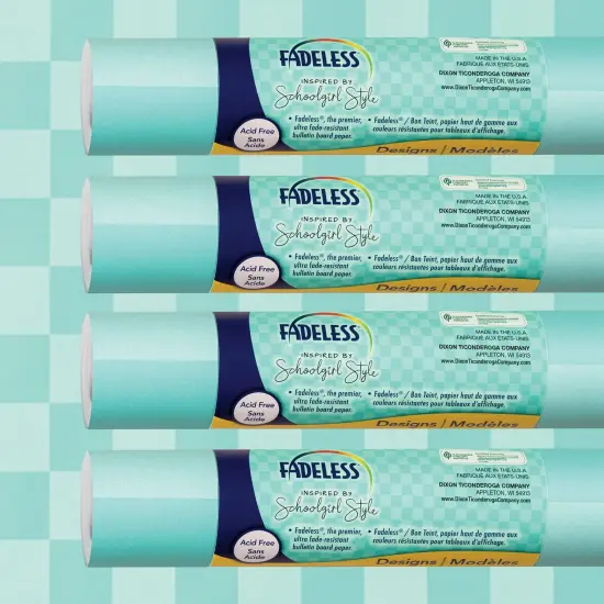 Schoolgirl Style Bulletin Board Paper, 48" x 12', Daydream, 4 Rolls {1}