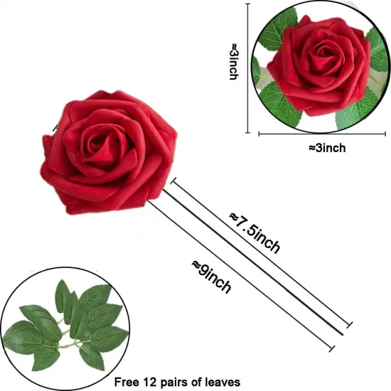 Artificial Flowers Burgundy Pink Fake Flowers for Bridal Bouquets {5}