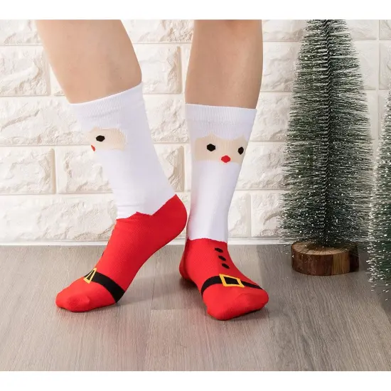Santa Christmas Crew Socks for Women and Men (2 Pack) {2}