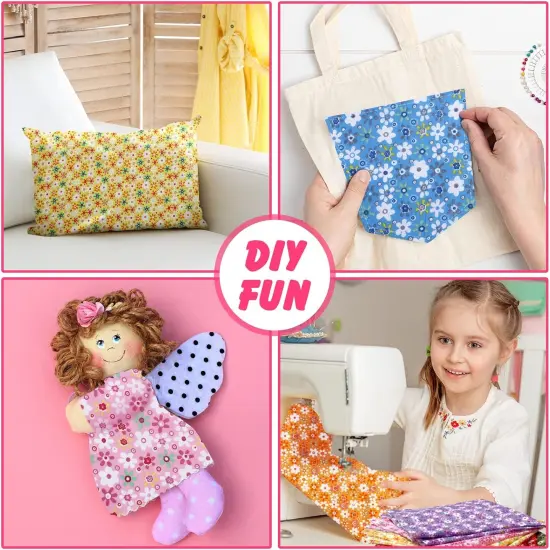 15 Pcs 20 x 20 Inch Cotton Fabric Floral Square Quilting {5}