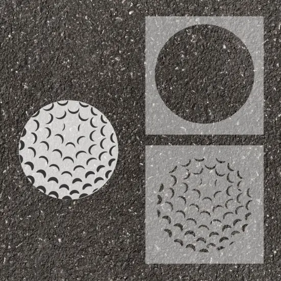 Golf Ball Parking Space Stencil | High School Senior Parking Spot Stencil | Reusable Stencil | Stencil Ease | {3}