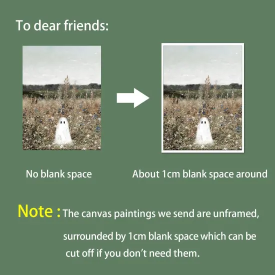 4 Piece Cute Ghosts Canvas Wall Art - 8x10 Inches {2}