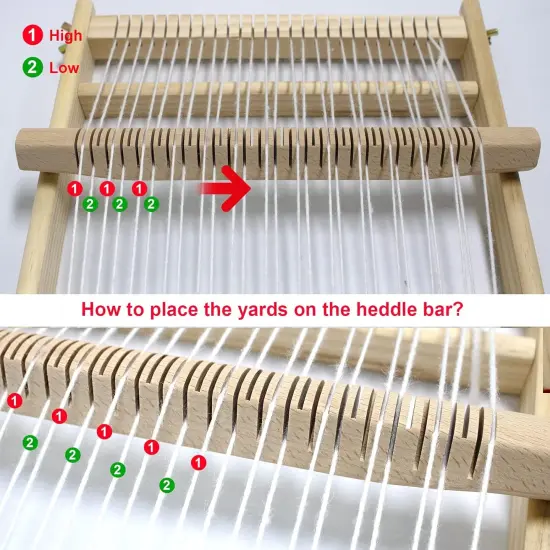 15.5inch - Weaving Loom Kit,Wooden Multi-Craft Weaving Loom Tapestry {5}