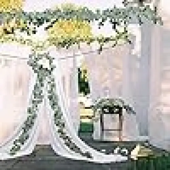 Garland Greenery Wedding Backdrop Arch Table Decor {6}