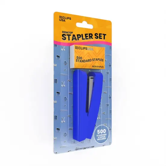 Stapler Set with 500 Staples, 20-Sheet Capacity &ndash; 48 Sets {3}