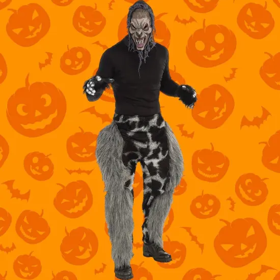 Eye Catching Monster Pants Animal Print Fur Side for Costume Parties {1}