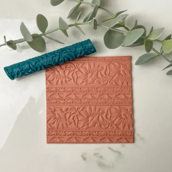 Western Tooled Leather Mini Texture Roller {1}