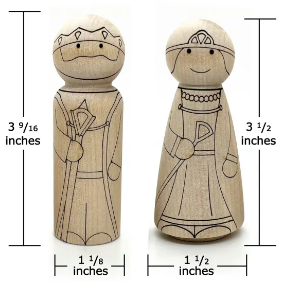 Large Royal Peg Doll Set by Pegsies&trade; {3}