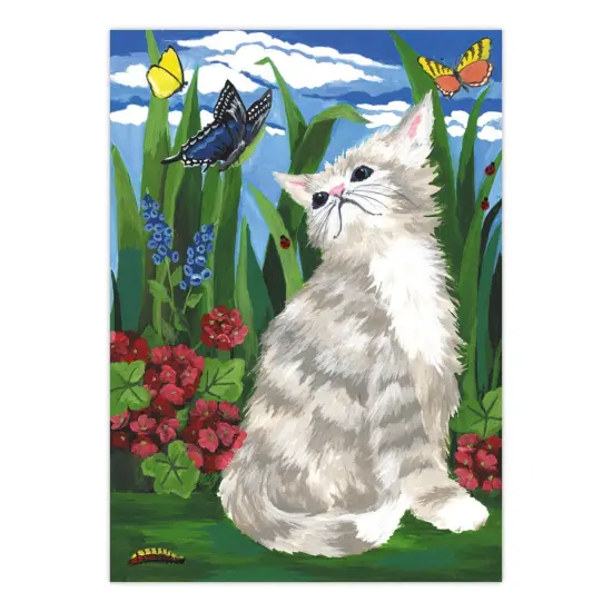 PJS7 | Painting by numbers&trade; 10pc 8.75" x 11.375" Kitten & Butterflies Painting Project {2}