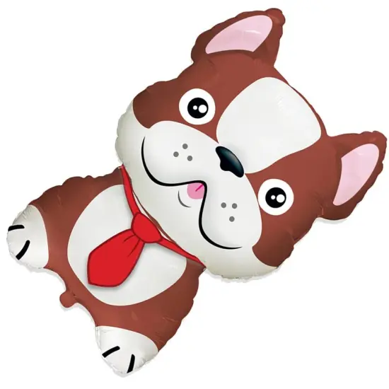 French Bulldog Brown Foil Balloon Unique Shape 28" Dog Party Theme {3}
