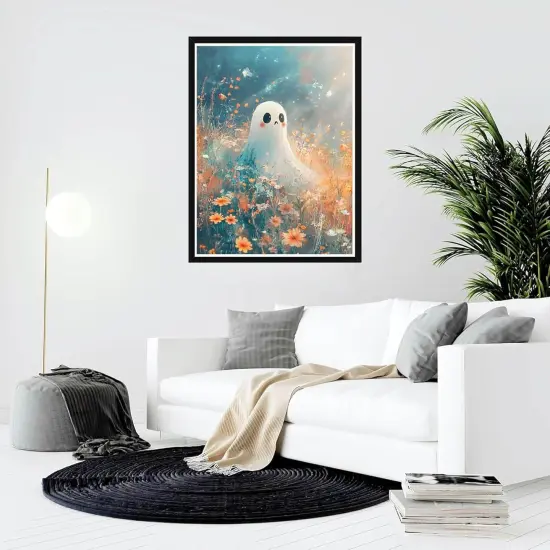 Paint by Numbers Kit for Adults Halloween Ghost, DIY Oil Painting Kit on Canvas with Paintbrushes and Acrylic Pigment, for Paint by Numbers for Beginner, for Home Wall Decor {2}