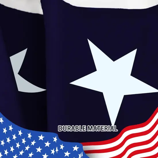 2x4Ft American Flag Bunting Patriotic Decorations,6 Pcs USA Pleated Fan Flag Brass Grommets Quality, Large Size Half Fan Banner Indoor/Outdoor Decorations for 4th of July, Memorial Day and Veterans Da {4}