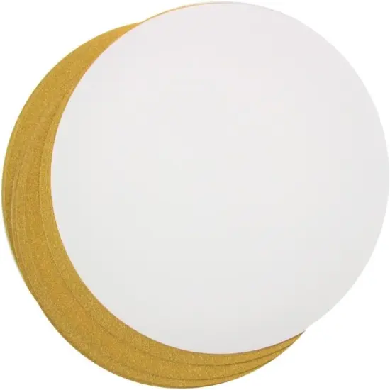 Gold Round Paper Placemats for Dinner New Years Eve Festive Party Birthday Table Decoration 12 inch Pack of 12 {3}