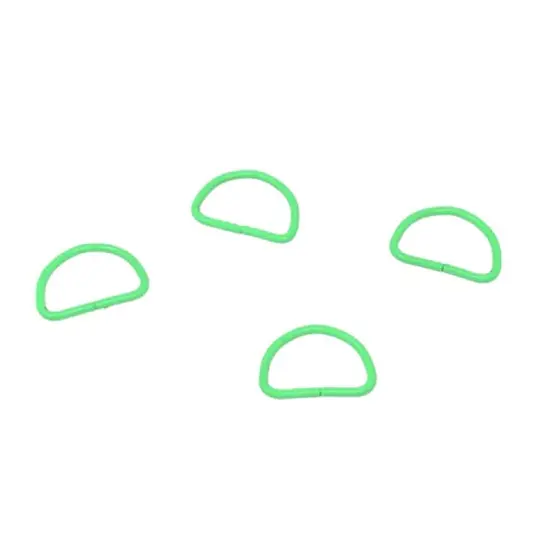 Metal D Ring 1 Inch Lime Green Plated Loop Ring {3}