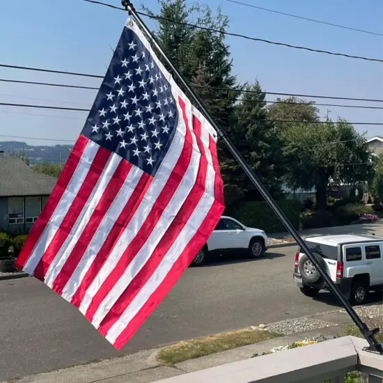 16x24 Inches American Flag for Boat Embroidered Small Boat Flags for Outside, Patriotic Heavy Duty 16x24" Nautical US American Flag for 4th of July with 2 Brass Grommets {4}