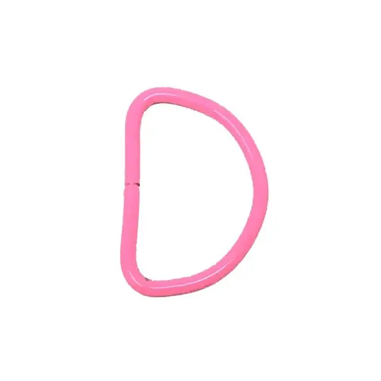 Metal D Ring 1 Inch Hot Pink Plated Loop Ring {2}