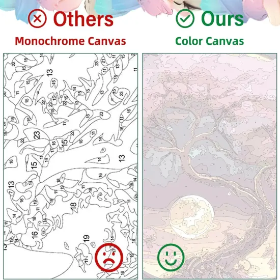 Landscape Paint by Numbers Kit for Adults, Mountain Paint by Numbers for Adults, DIY Adult Stress Relief Painting Art Crafts for Home Decoration {3}