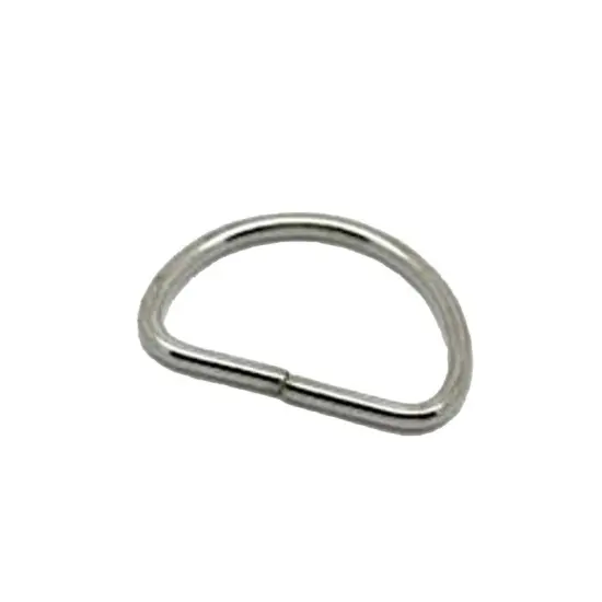 Metal D Ring 1" Nickel Plated Loop Ring {3}