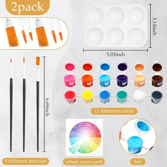 2 Pack Pre Drawn Canvas Painting Kit - 8" x 10" (Fashionable Women) {4}