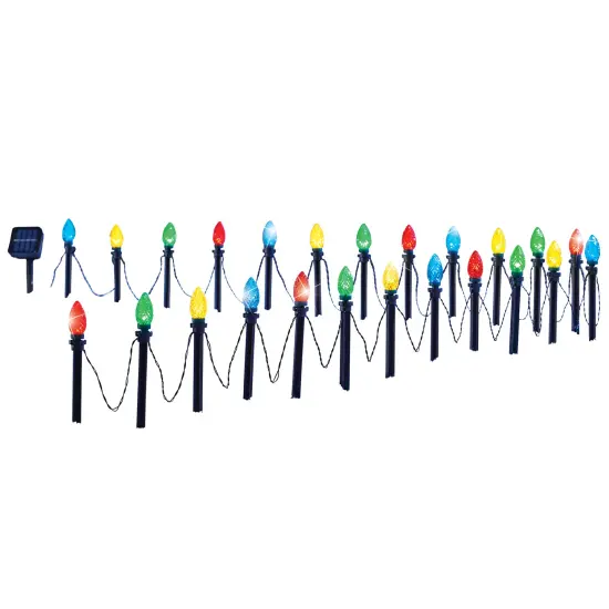 Collections Etc Solar Multicolor Landscape Pathway Lights - Set of 25 {2}