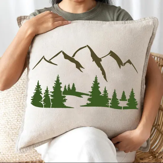 Mountain Stencils for Painting Forest Tree Stencil Animal Wood Burning Stencils and Patterns Reusable Drawing Templates for Fabric Furniture Wall DIY Crafts {3}