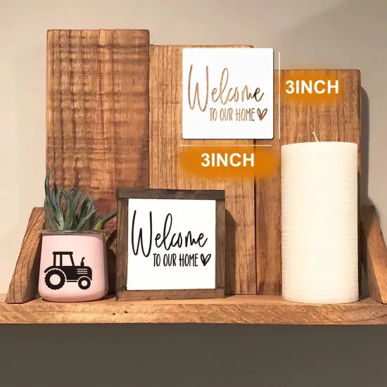 Small Stencils for Painting on Wood Reusable, 3 Inch Reusable Stencil for Craft Ornament Paint Template Stencils for Wall Card Rock Wood Signs Coasters Canvas Home Decor (Farm Animal) {5}